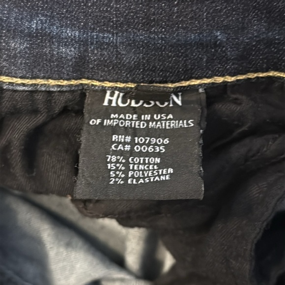 Hudson Women’s 27 Love Midrise Bootcut Denim Jean Distressed Dark Wash - Picture 8 of 9